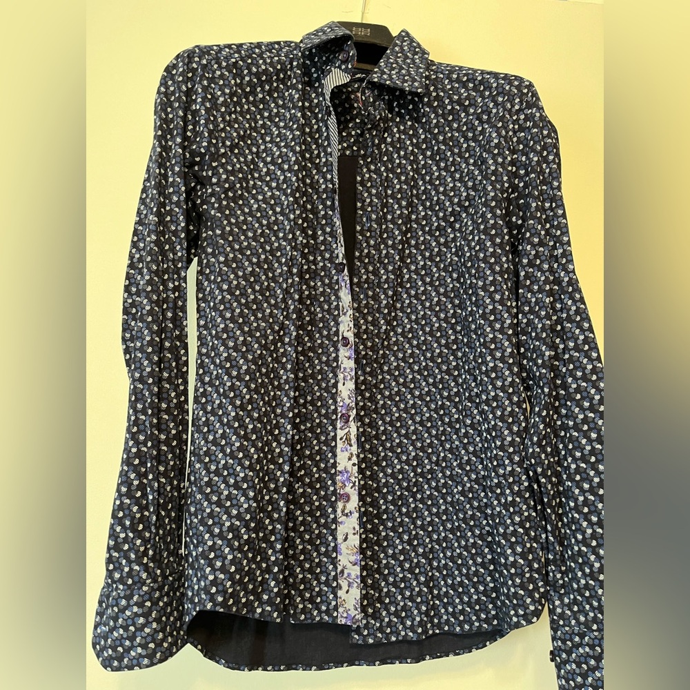 Anthony Bold Blue Patterned Shirt